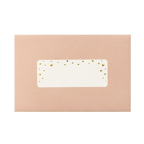 Goudfolie adressticker voor op de van je trouwkaart | Pretty Orange